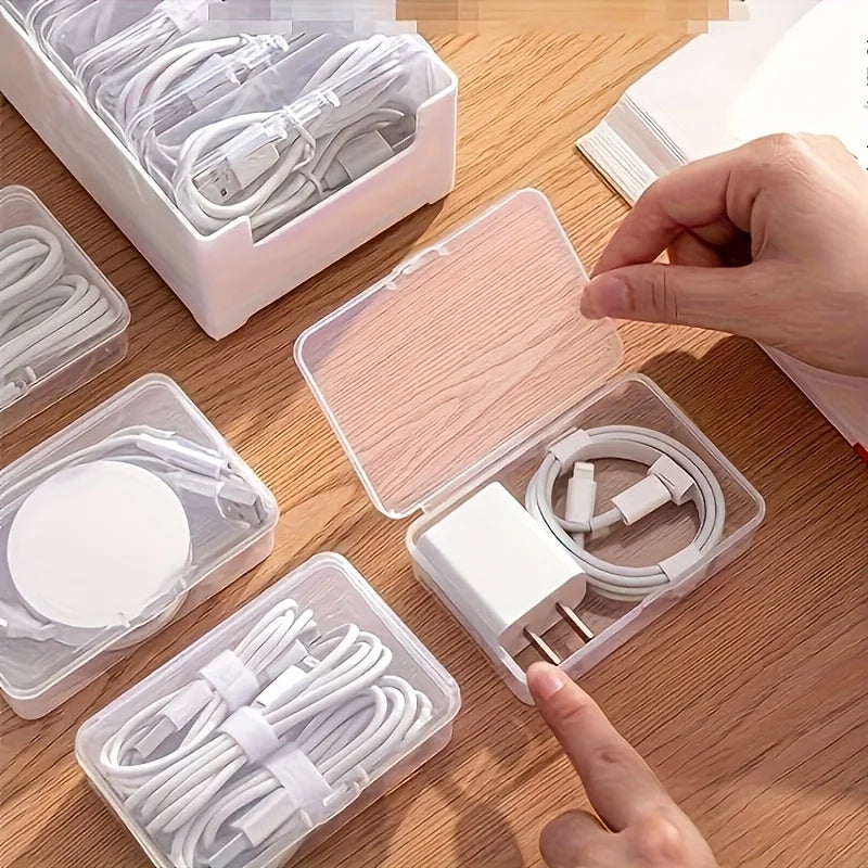 Desktop Cable and Accessory Organizer Boxes