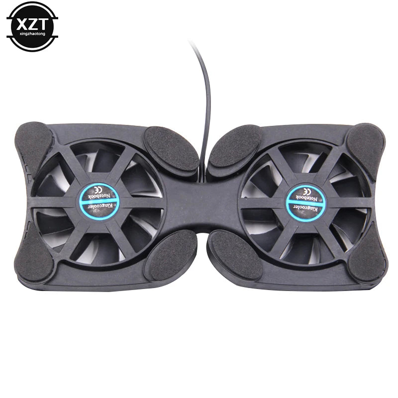 Portable Folding Dual-Fan Laptop Cooling Pad