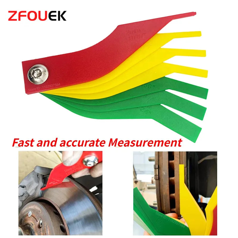 Universal Automotive Brake Pad Thickness Gauge Brake Pad Measure Ruler Test Tool Brake Diagnostic Tool Tester Car Accessories