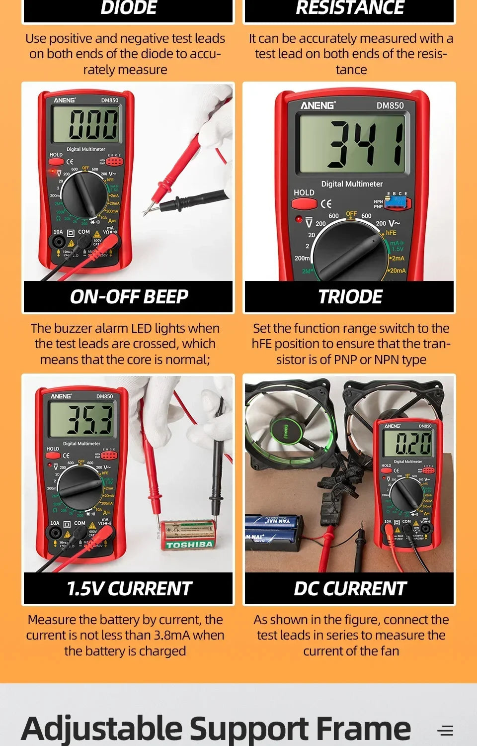DM850 Digital Multimeter - 1999 Counts