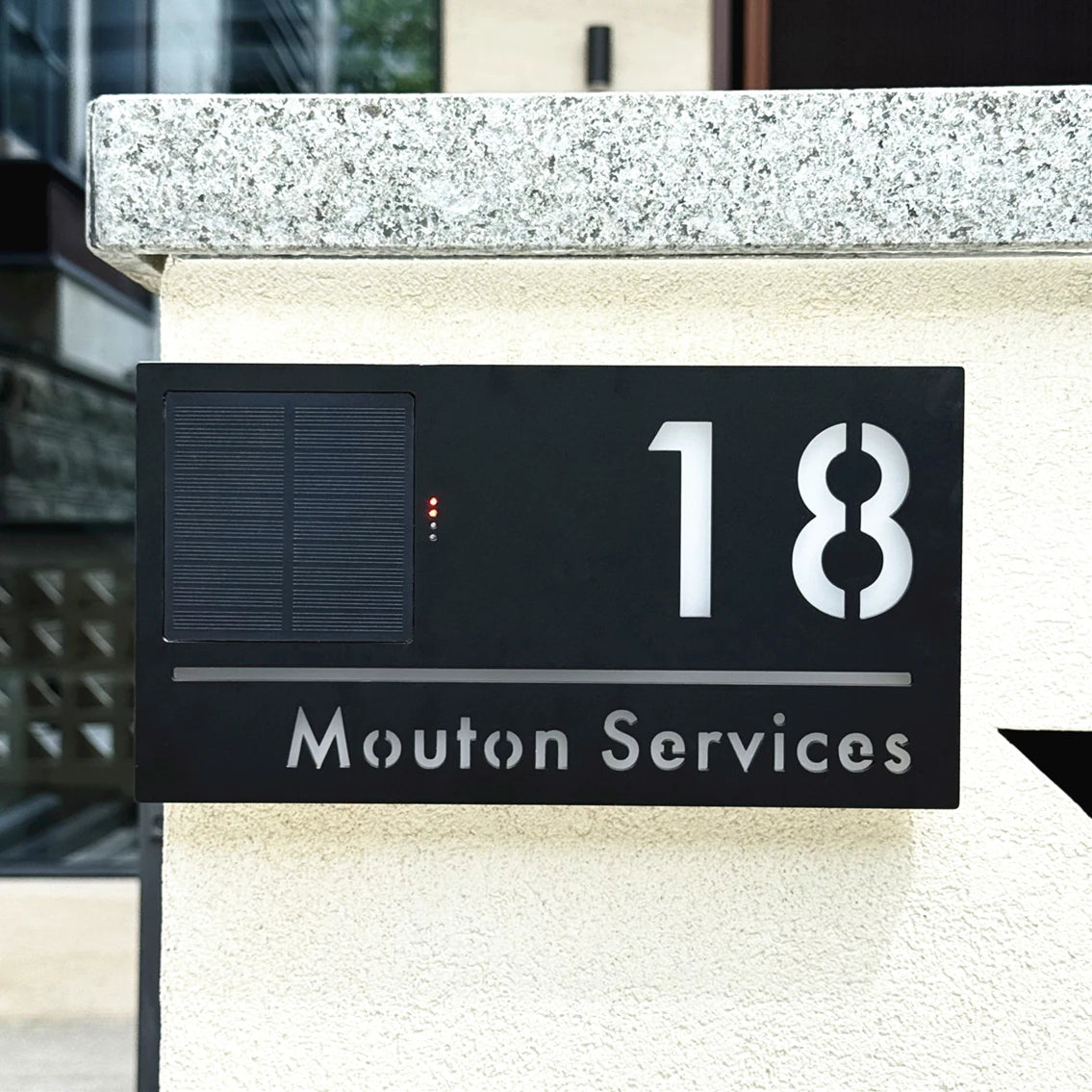 Customized Solar LED Acrylic House Number Sign for Front Door - Personalized Address Plate Dropshipping