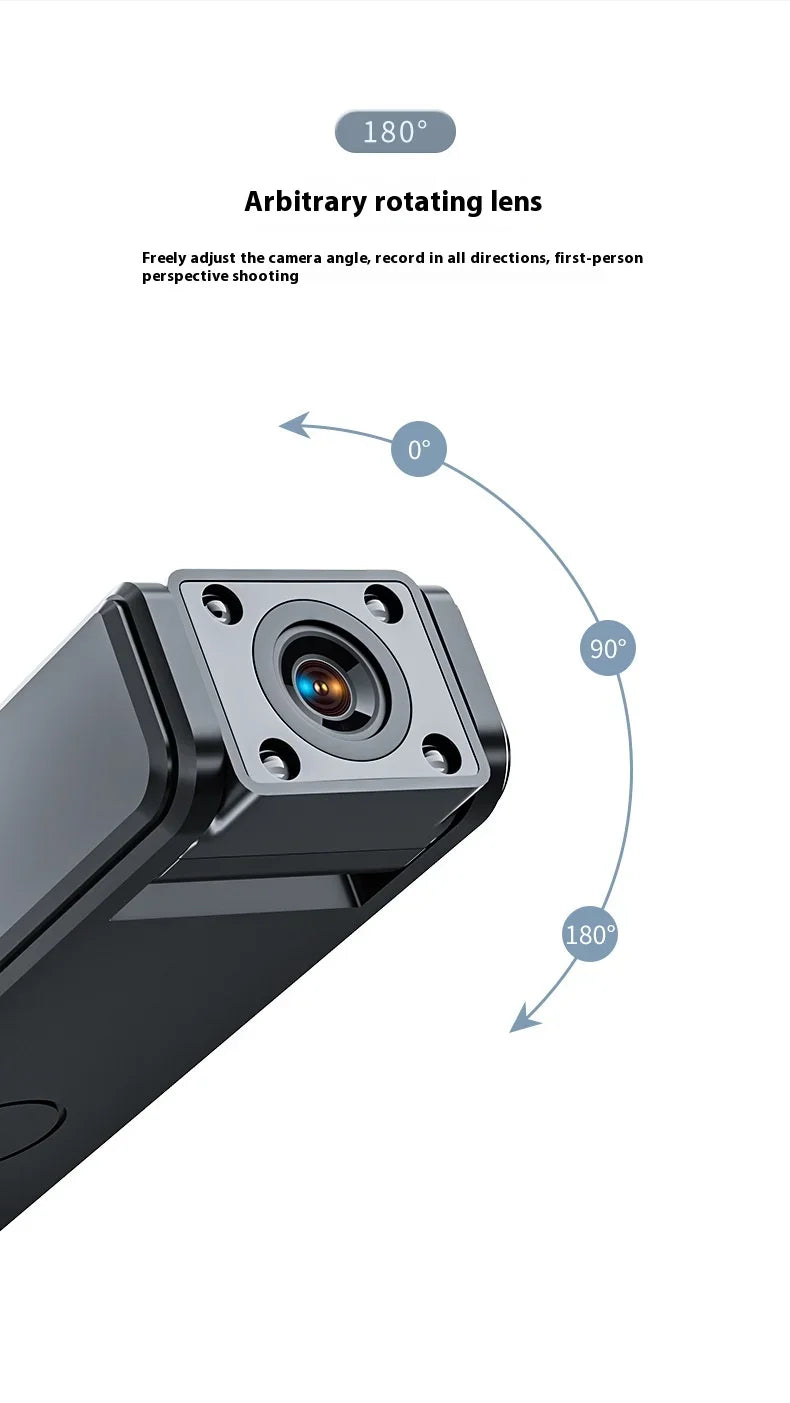 Outdoor Back-Clip Night Vision Recorder 1080p with Rotatable Lens