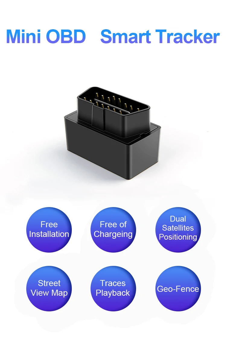 ODBII GPS Tracker TrackerKing DK22 2G For Car real-time Easy installation Plug & Play with Geo-fence