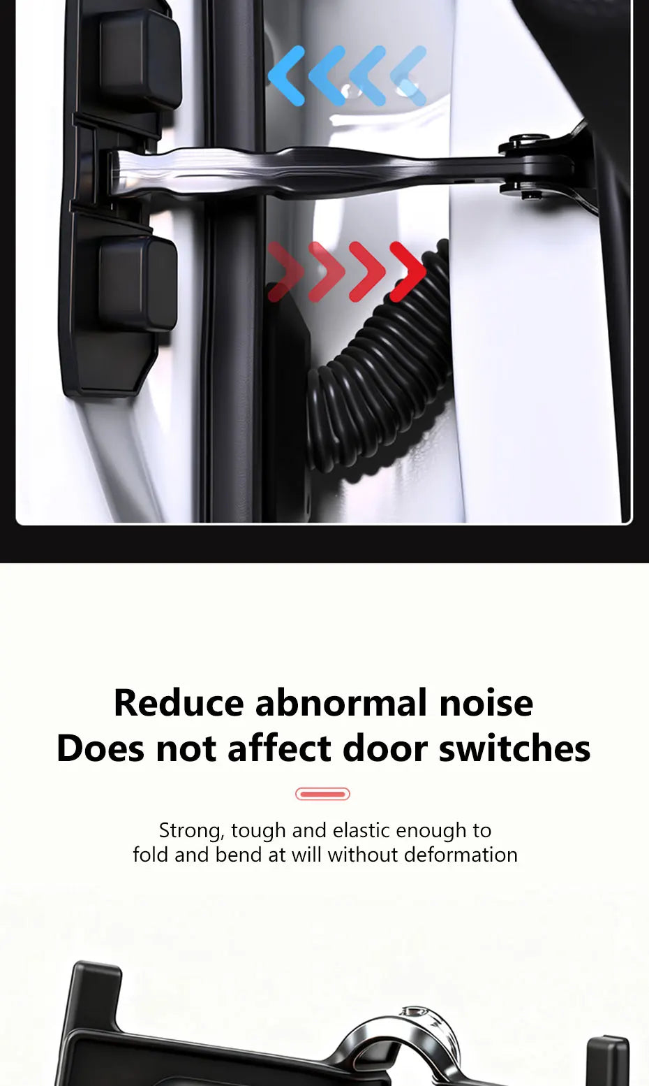 SEAMETAL 4Pcs Car Door Buffer Cushion Waterproof Self-Adhesive Silicone Shockproof Cushion Universal Car Door Shock Absorber