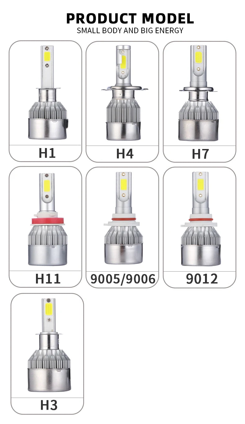 TCYATO12000lm 55W COB CSP chip 6000K Car Led headlights 9005 H7 H11LED light