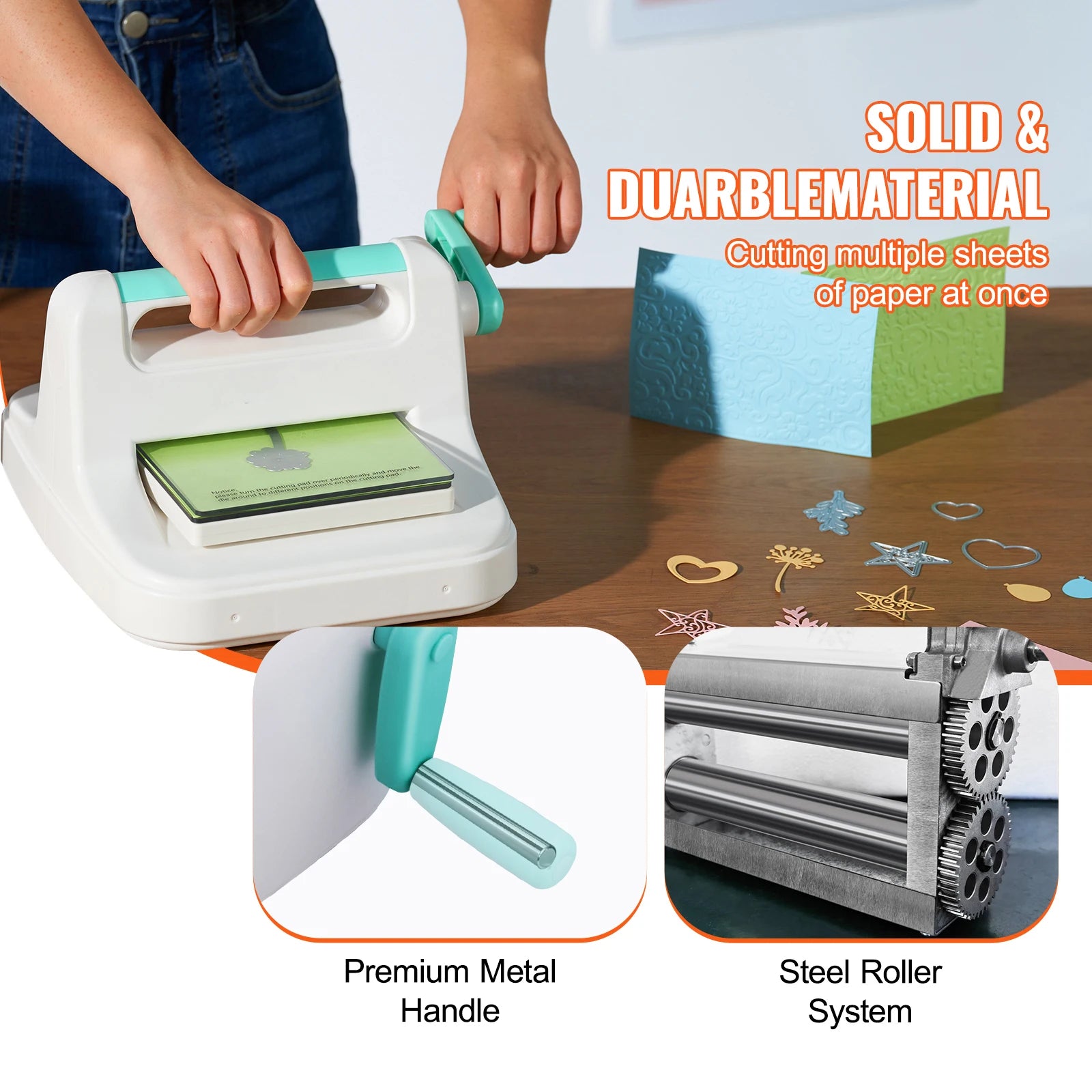 SucceBuy 6/9in Manual Die Cutting Embossing Machine Portable Cut Machines Opening Scrapbooking Machine Full Kit For Arts Crafts