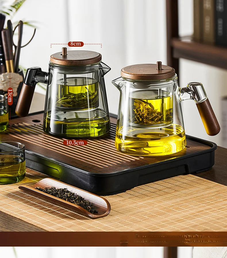 Tea Ceremony Culture Large Capacity Dividing Teacup Removable Glass Inner Tank Home Tea Water Separation Filter Teacup