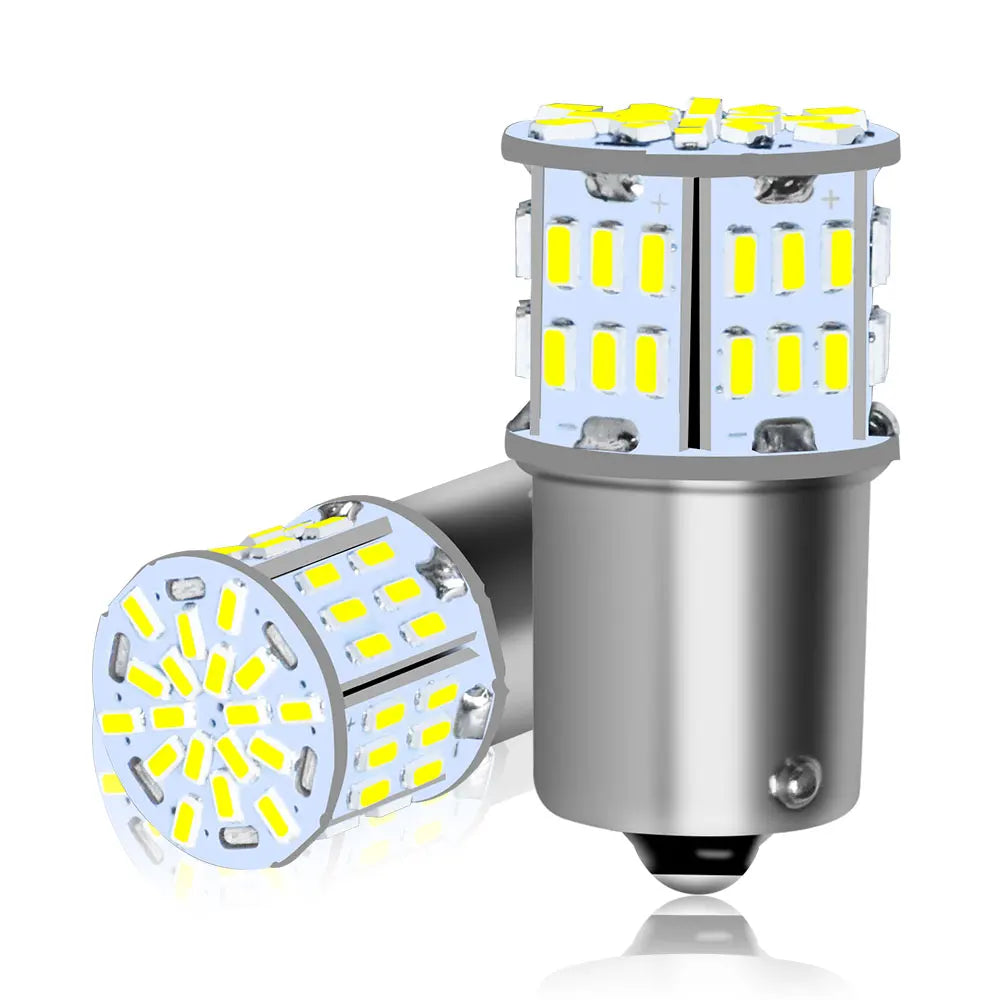 2/4/6/10PCS Ultra Bright P2MAX LED Bulbs 1156 BA15S S25 G18 P21W 1157 BAY15d P21/5W 12V White Car Brake Reverse Fog Drive Lights