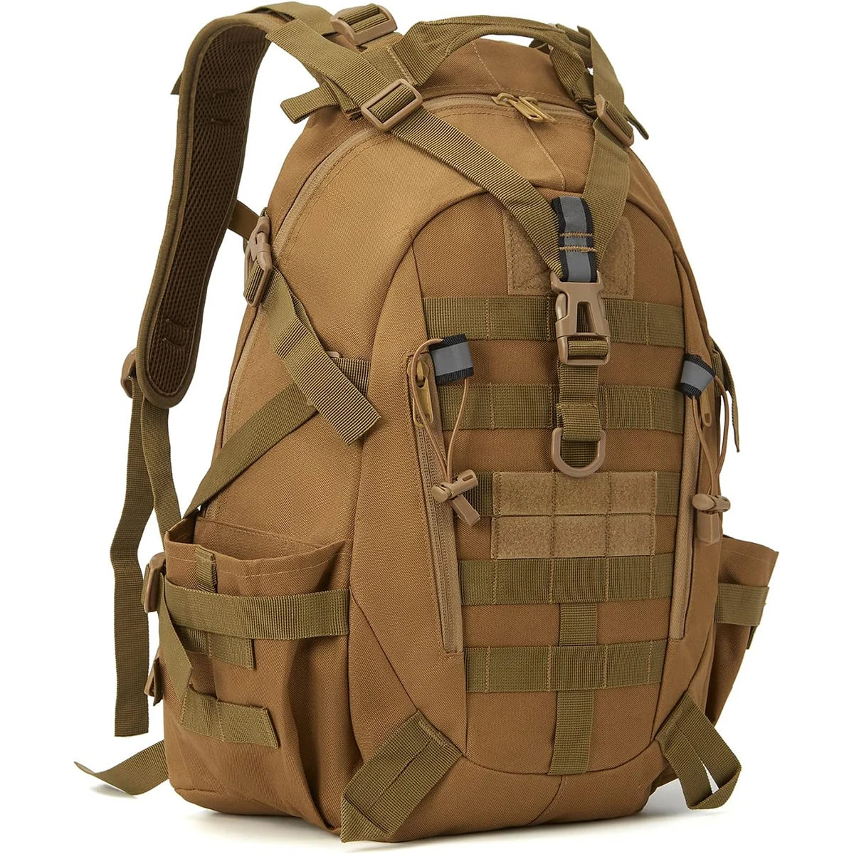 Tactical Backpack with Reflective Strips and 20-35L Storage