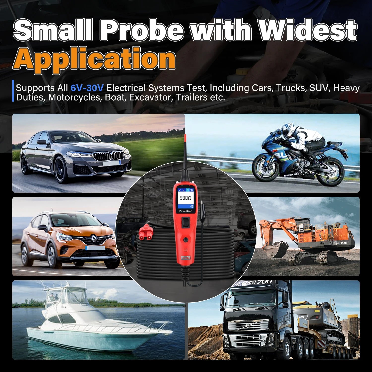 Autel PowerScan PS100 Automotive Circuit Tester and AVOmeter