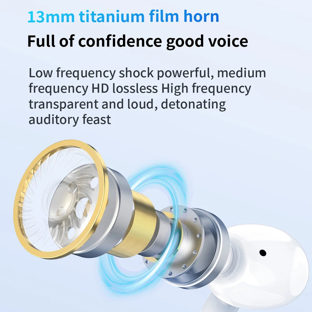 White True Wireless Bluetooth Earbuds