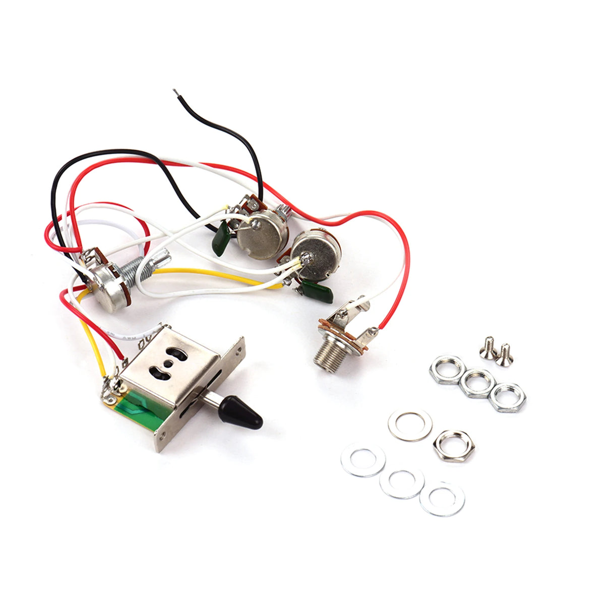 Prewired Guitar Harness with 500K Pots and Five-Way Switch