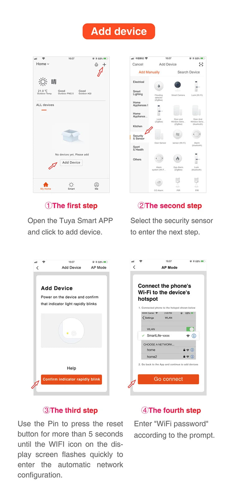 Tuya WiFi Smart PIR Motion Detection Sensor Security Burglar Alarm Sensor Smart Life App Control Support Alexa Google Home