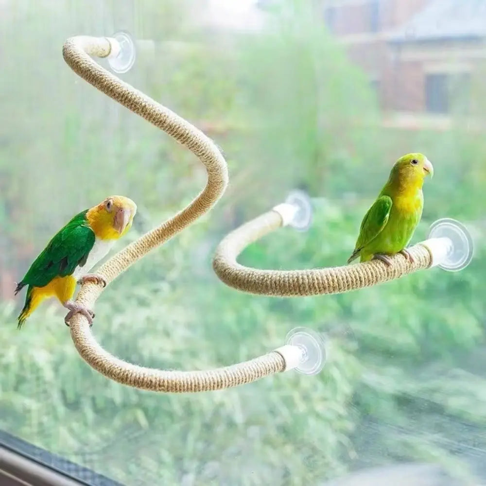 Bendable Rope Bird Perch with Suction Cups