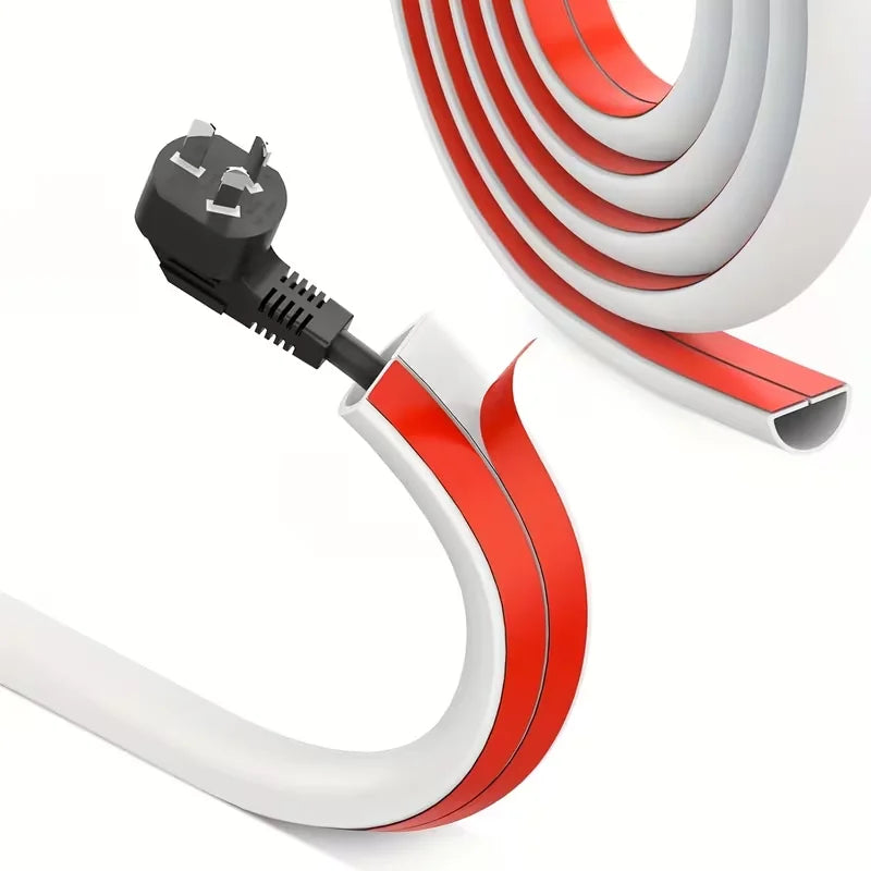 1PC 1/4/6/8m Protector de cable autoadhesivo de PVC, tira protectora para cables, cubierta aislante resistente al desgaste, previene la desgaste del cable