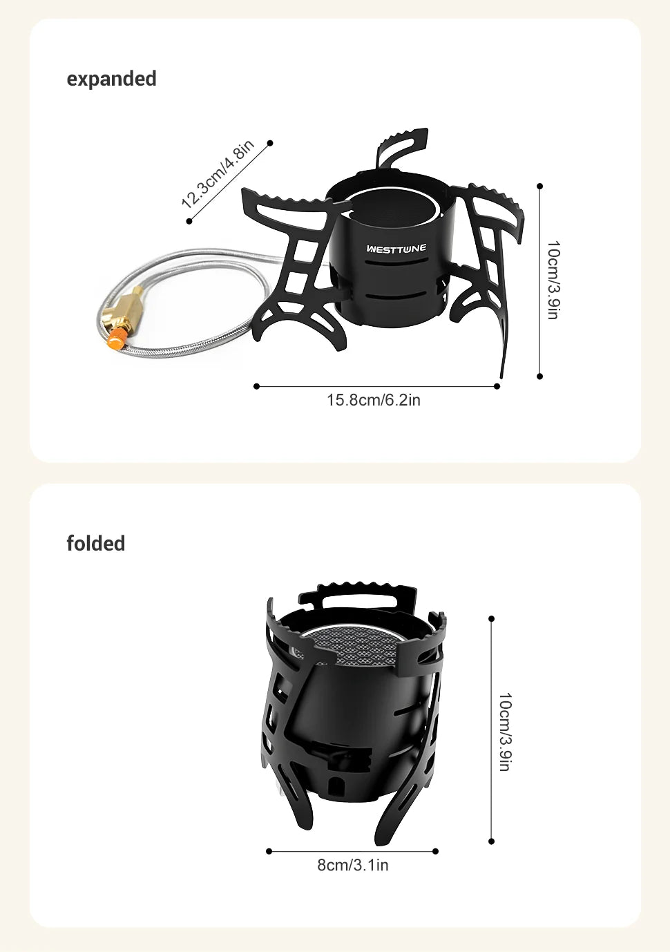 Infrared Camping Stove 2600W Windproof Gas Burner