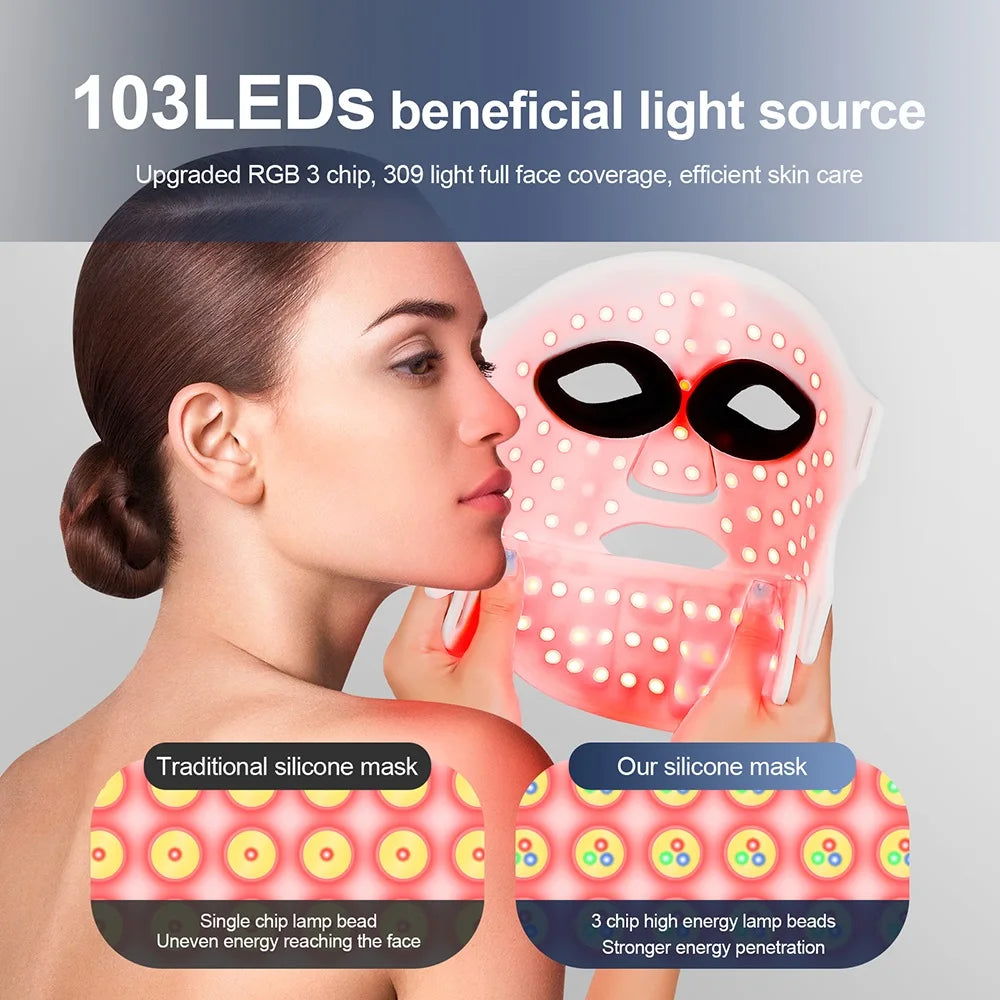 7 Color LED Silicone Face & Neck Mask for Skin Rejuvenation