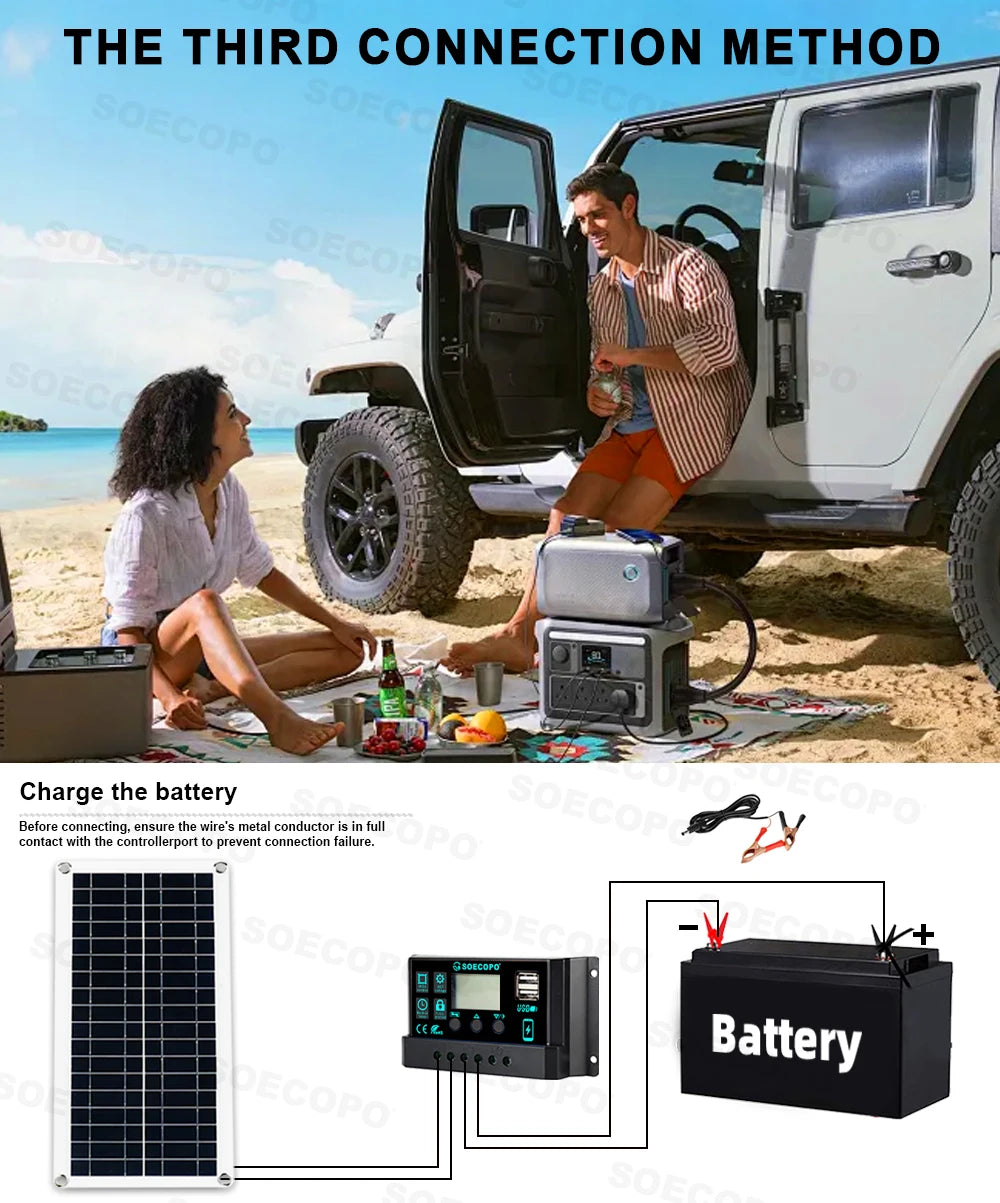 6000W Solcelleanlæg med inverter og 100A controller til off-grid brug