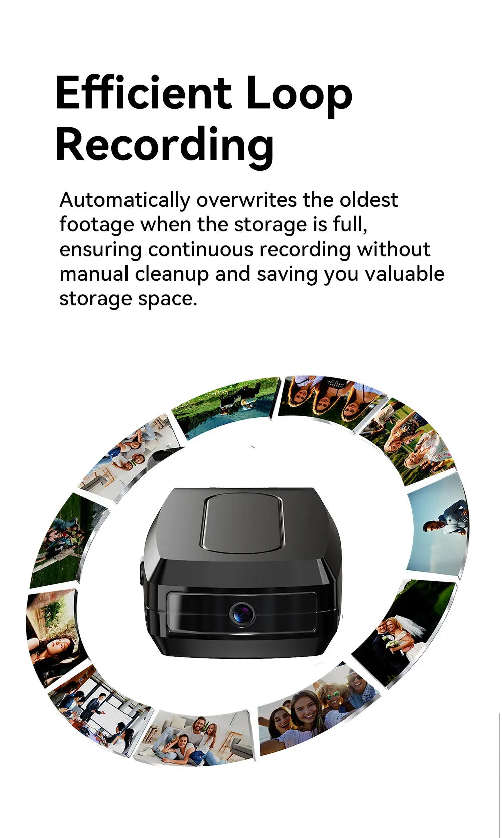 Caméra Mini Portable 1080P pour Enregistrement Clair et Discret