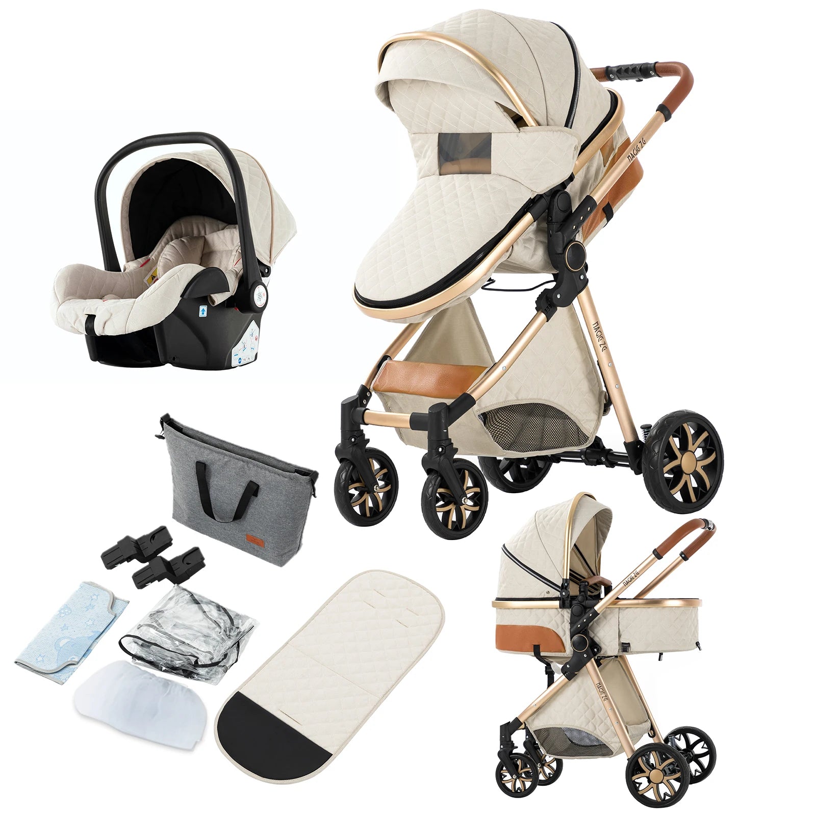Lightweight Stroller 3‑in‑1 High‑Landscape Baby Stroller