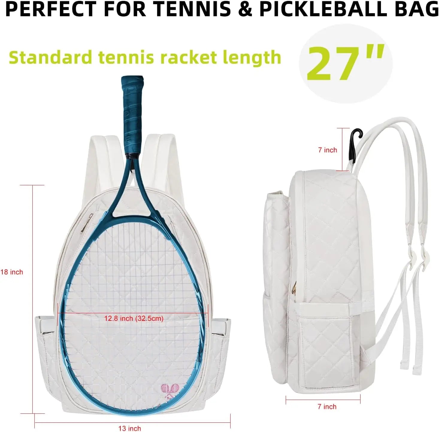 Tennis Backpack with Racket Compartment and Laptop Sleeve