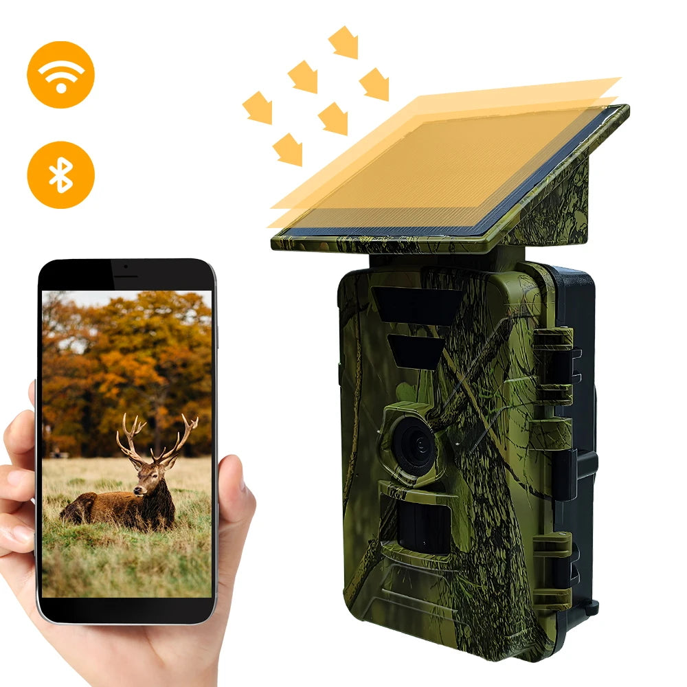Solar Powered Trail Camera with 8K Video and 60MP Photos