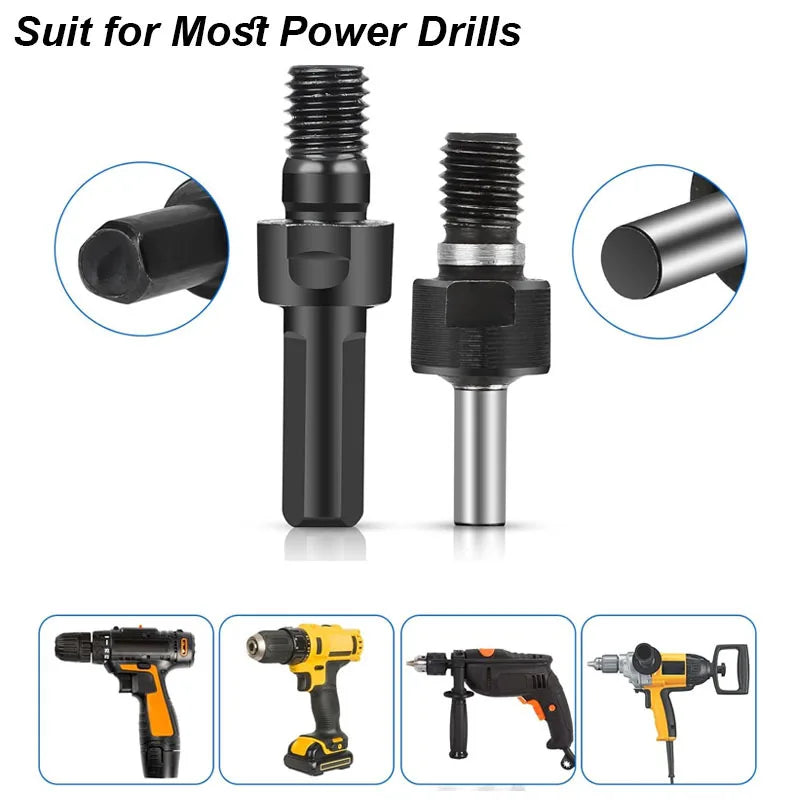 Angle Grinder Adapter For Electric Power Drill Converter Attachment Flange Nut Parts Set Connect Rod Disc Wheel Arbor Mandrel