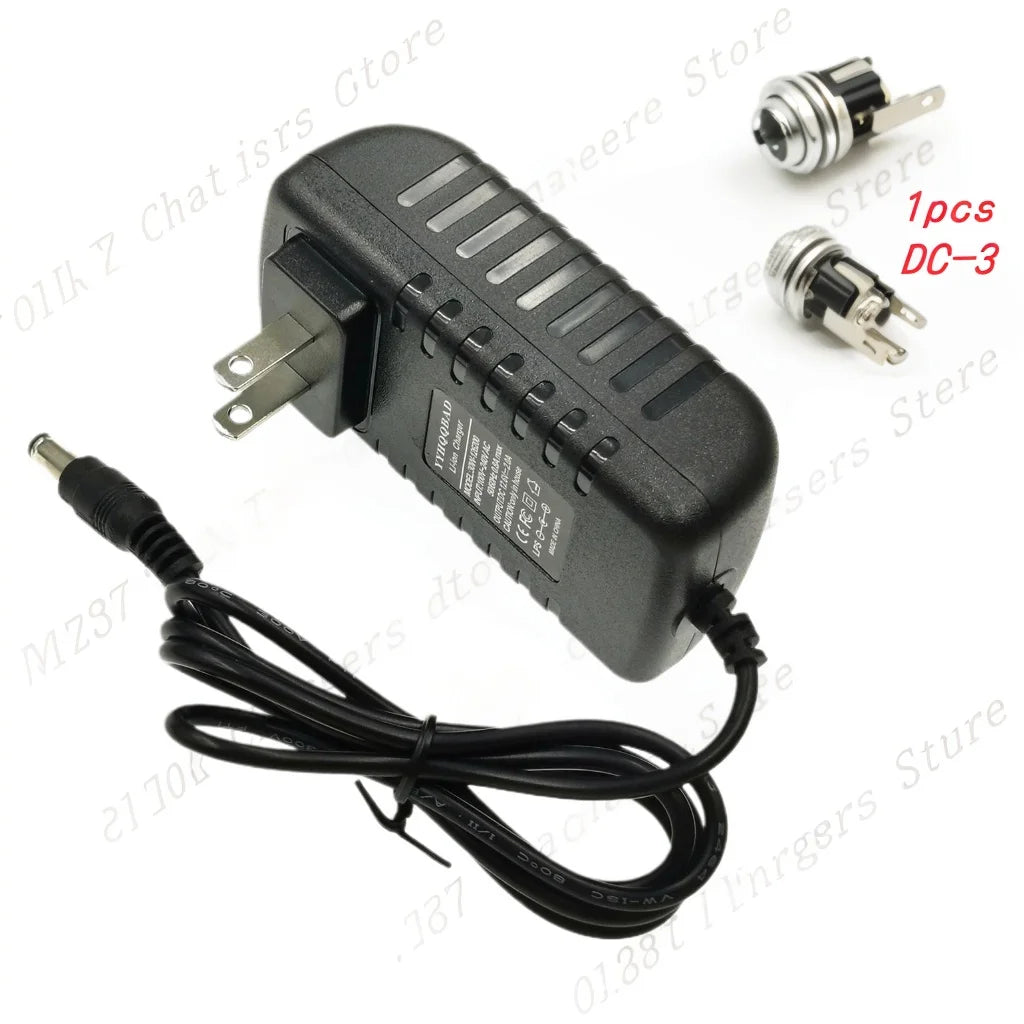 16.8V 2A Li-Ion Charger, Plug and Connector Options