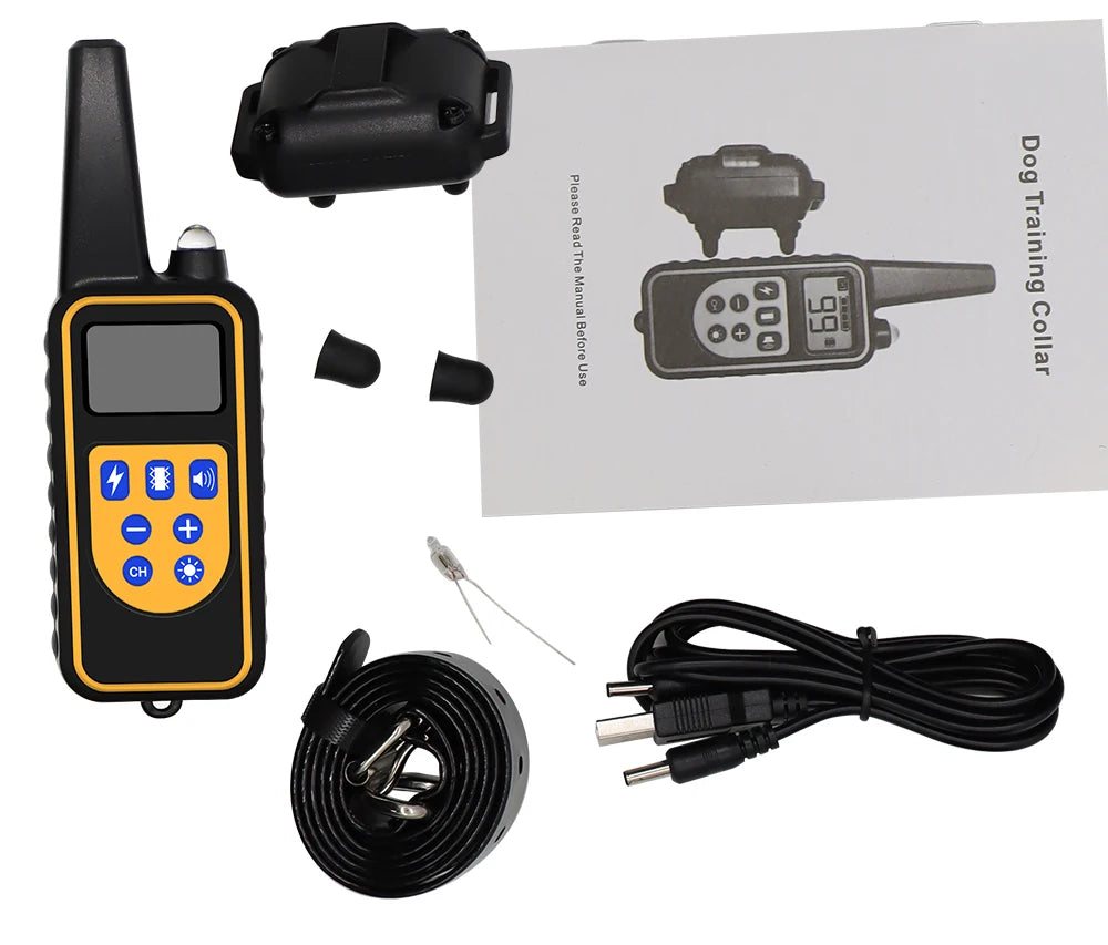 Waterproof Dog Training Collar with Remote, Rechargeable Anti-Bark