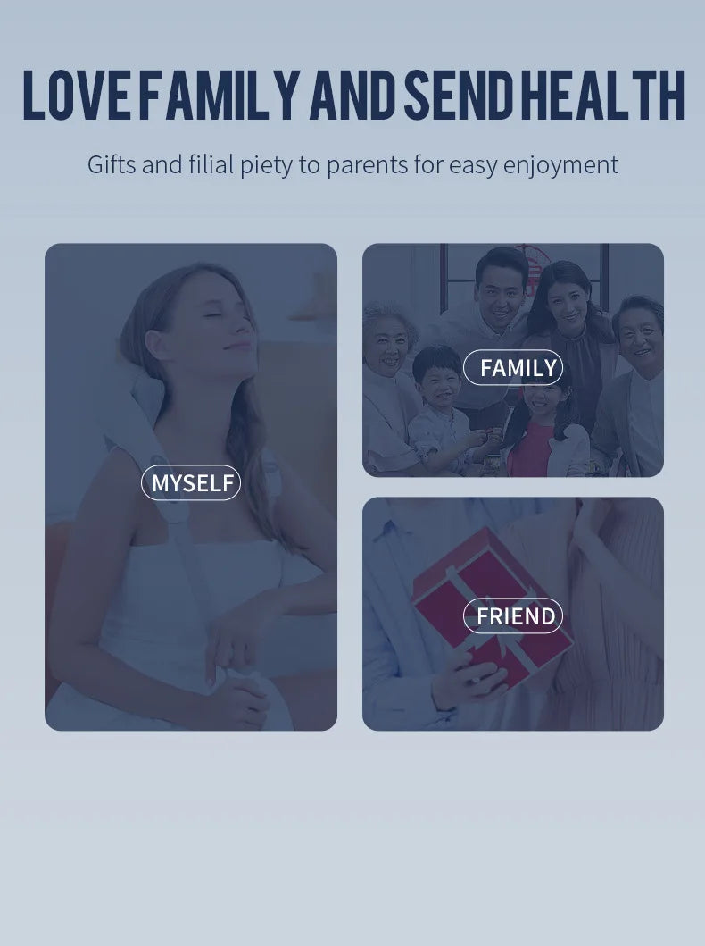 Foreverlily 26W Brushless Motor Neck And Shoulder Massager Wireless Shoulder And Back Kneading Massage Shawl Neck masajeador