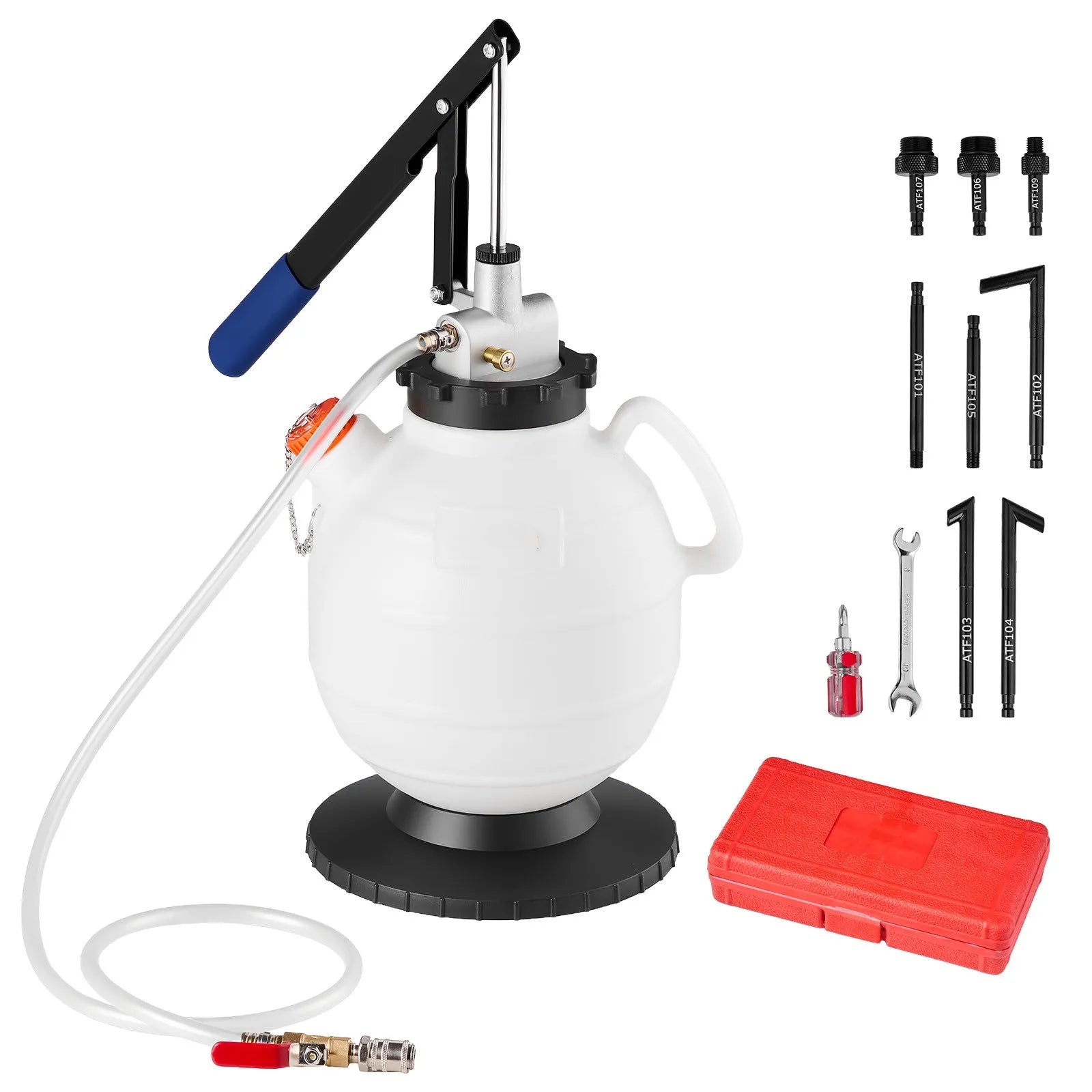 7,5L transmissionsvæskepumpe med 8 ATF-adaptere og 47 tommer slange