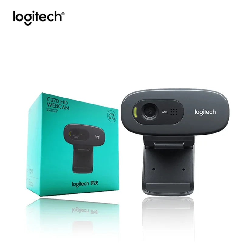 Logitech C270i HD Webcam with Built‑In Microphone