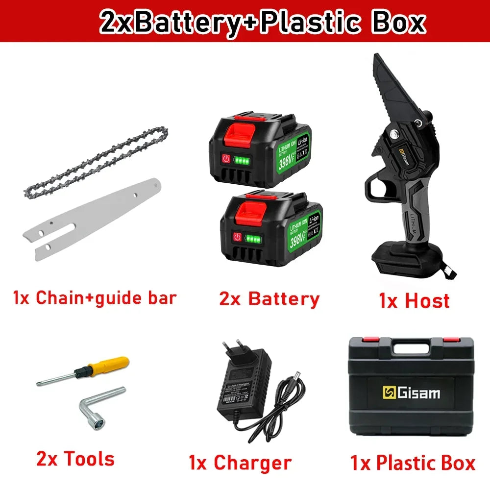 6 Inch Cordless Electric Chainsaw for Fast Wood Cutting