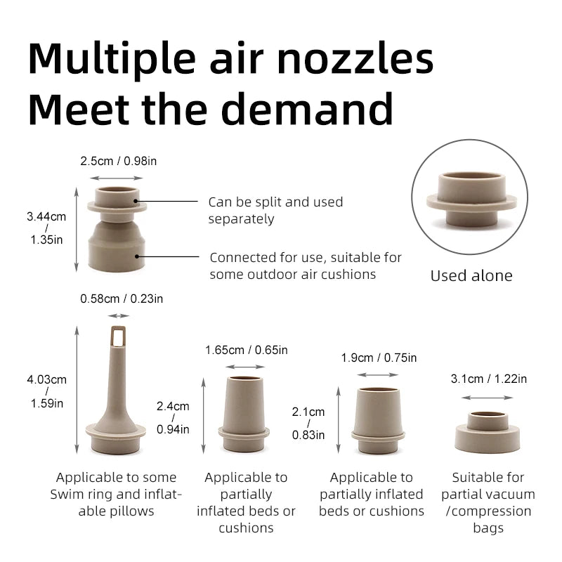 Mini pompe à air rechargeable avec lumière