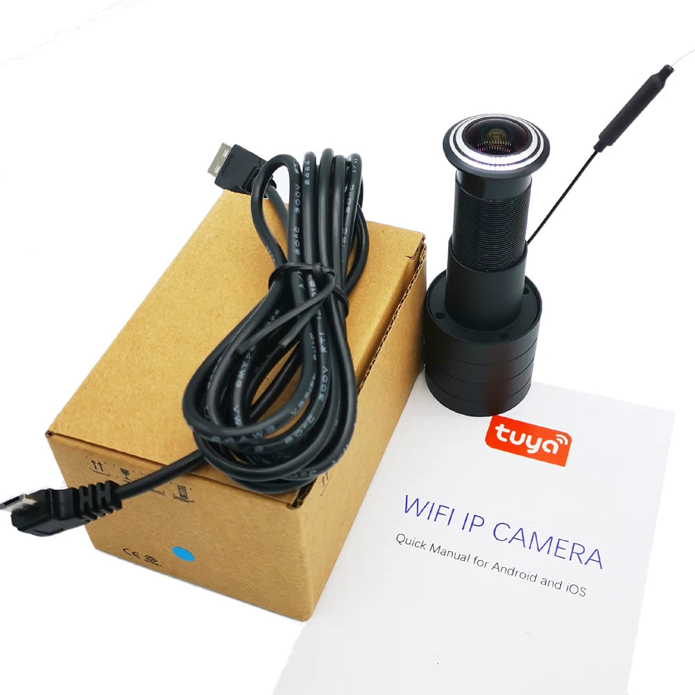 1080P WiFi Peephole Video Door Viewer with Motion Detection and Two-Way Audio