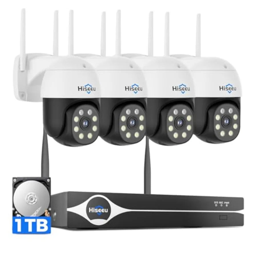 Outdoor 4K Wireless Security Camera Kit with Auto Tracking