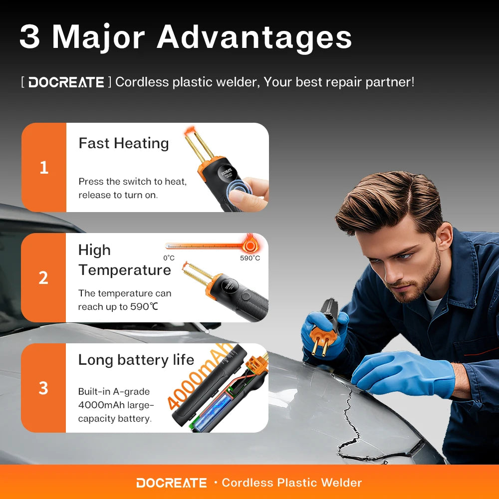PW35 Rechargeable Plastic Repair Stapler