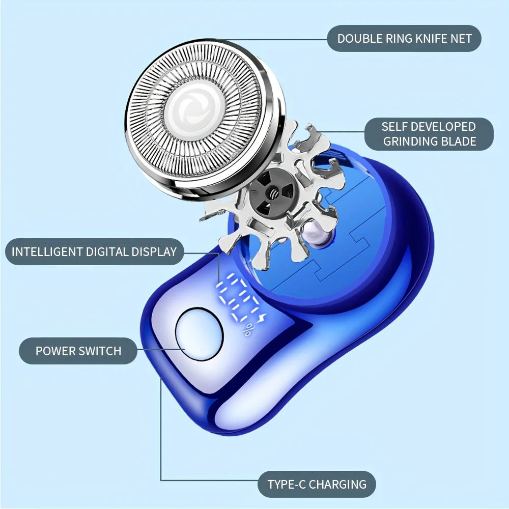 Men's Capsule Electric Shaver, Mini Shaving Portable Electric Shaver, Pocket Type Portable Outdoor Smart Shaver