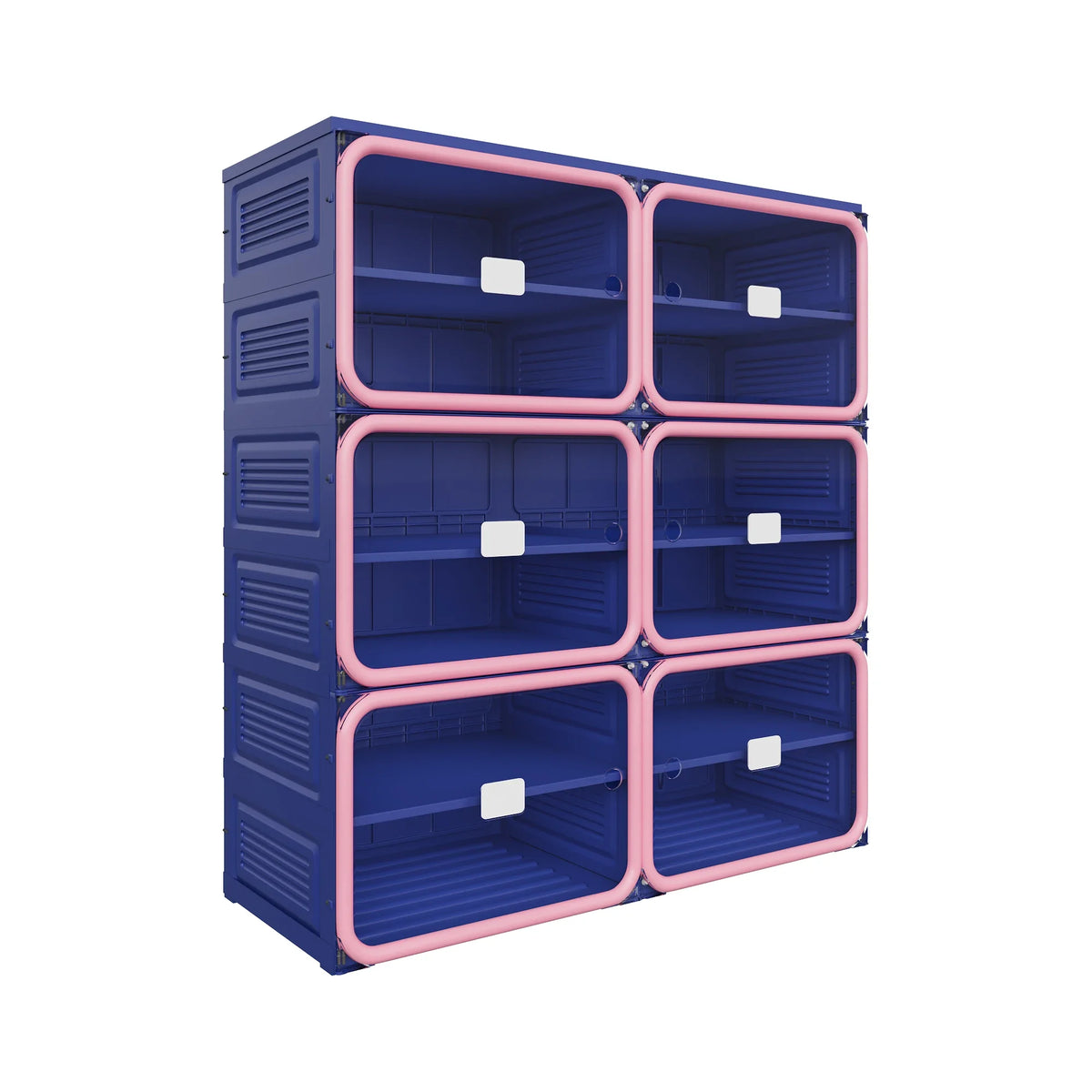 Νarrow Shoe Cabinet Folding Shoe Cabinet With Magnetic Door, Shoe Rack With 6 Doors And 12 Compartments, Shoe Cabinet, For 24 Pairs Of Shoes, 85 X 34 X 108 cm, Plastic Storage Cabinet, For Living Room, Bedroom, Hallway