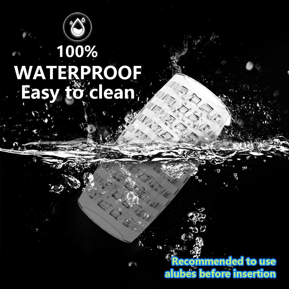 Şeffaf TPE Gerçek Dokunuş Mastürbatör Kupa