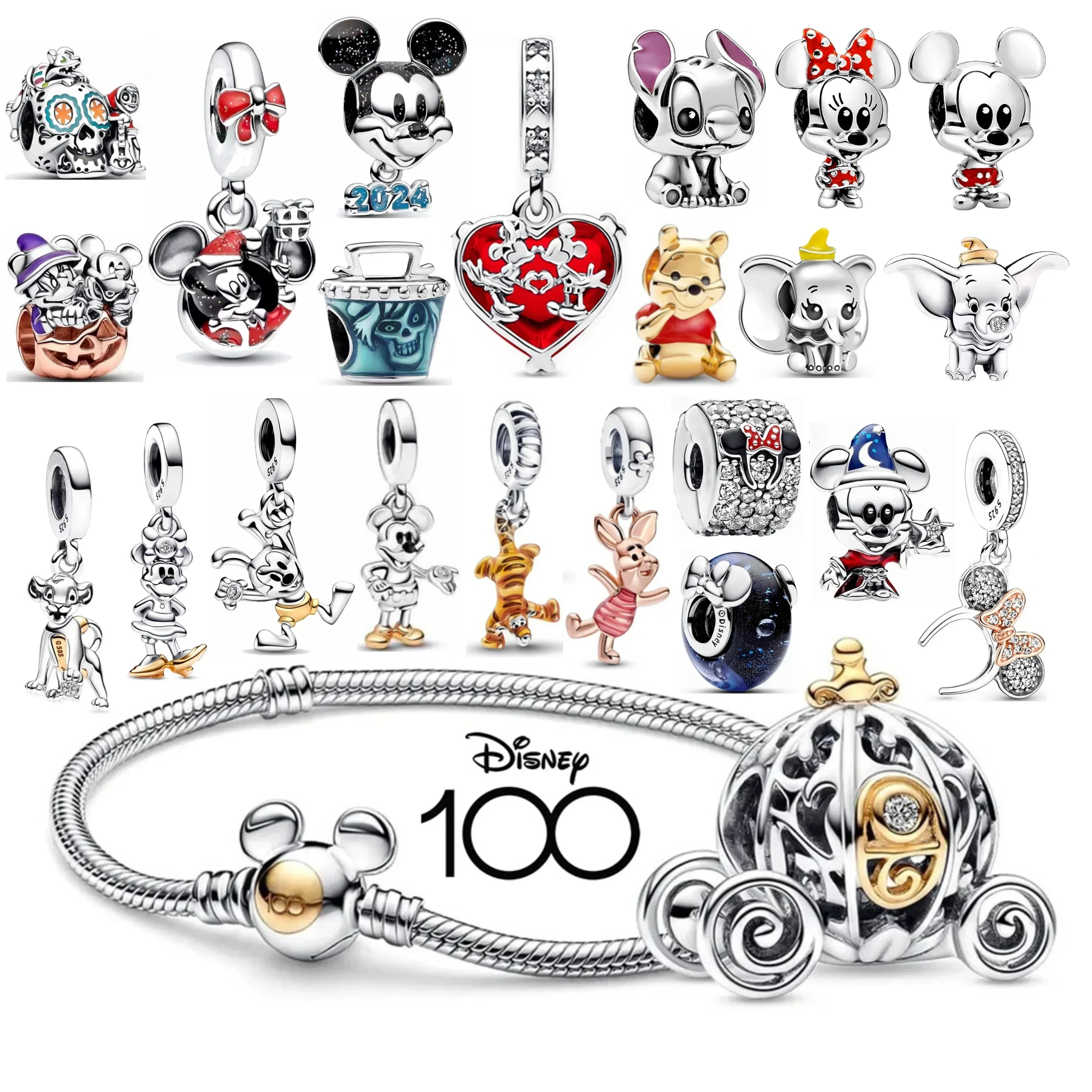 925 Silver DIY Beads for Disney-Inspired Charm Bracelets