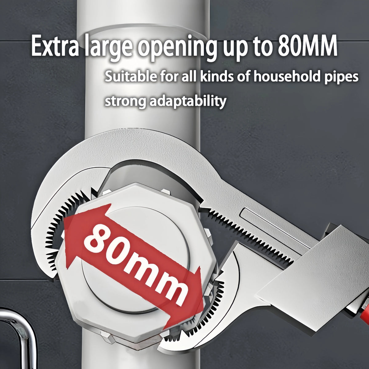 Wide-Opening Plumbing Wrench
