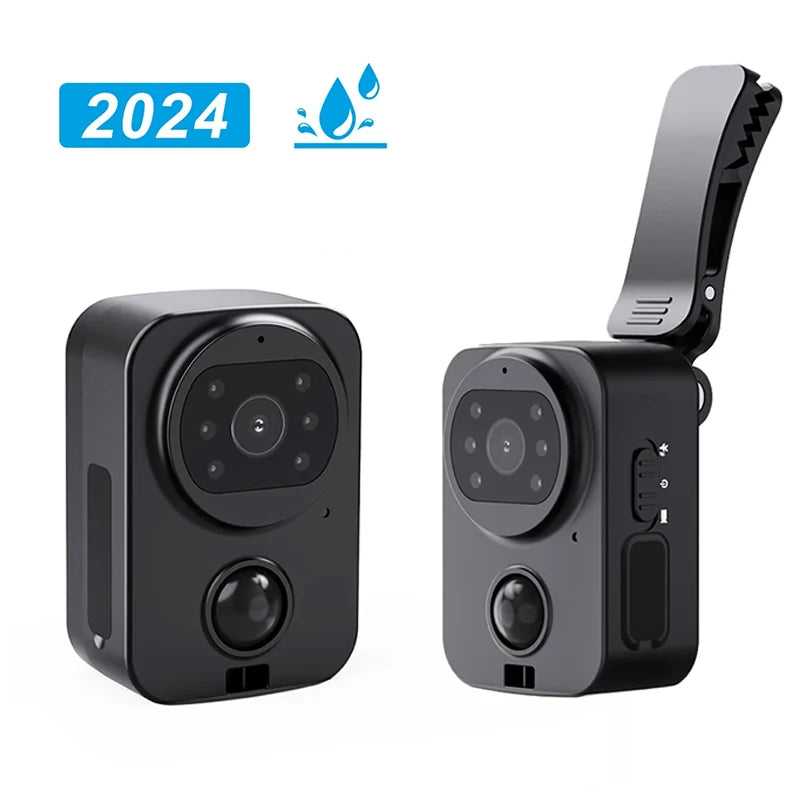 1080P mini telo kamera vodotesná s nočným videním a PIR snímačom pohybu