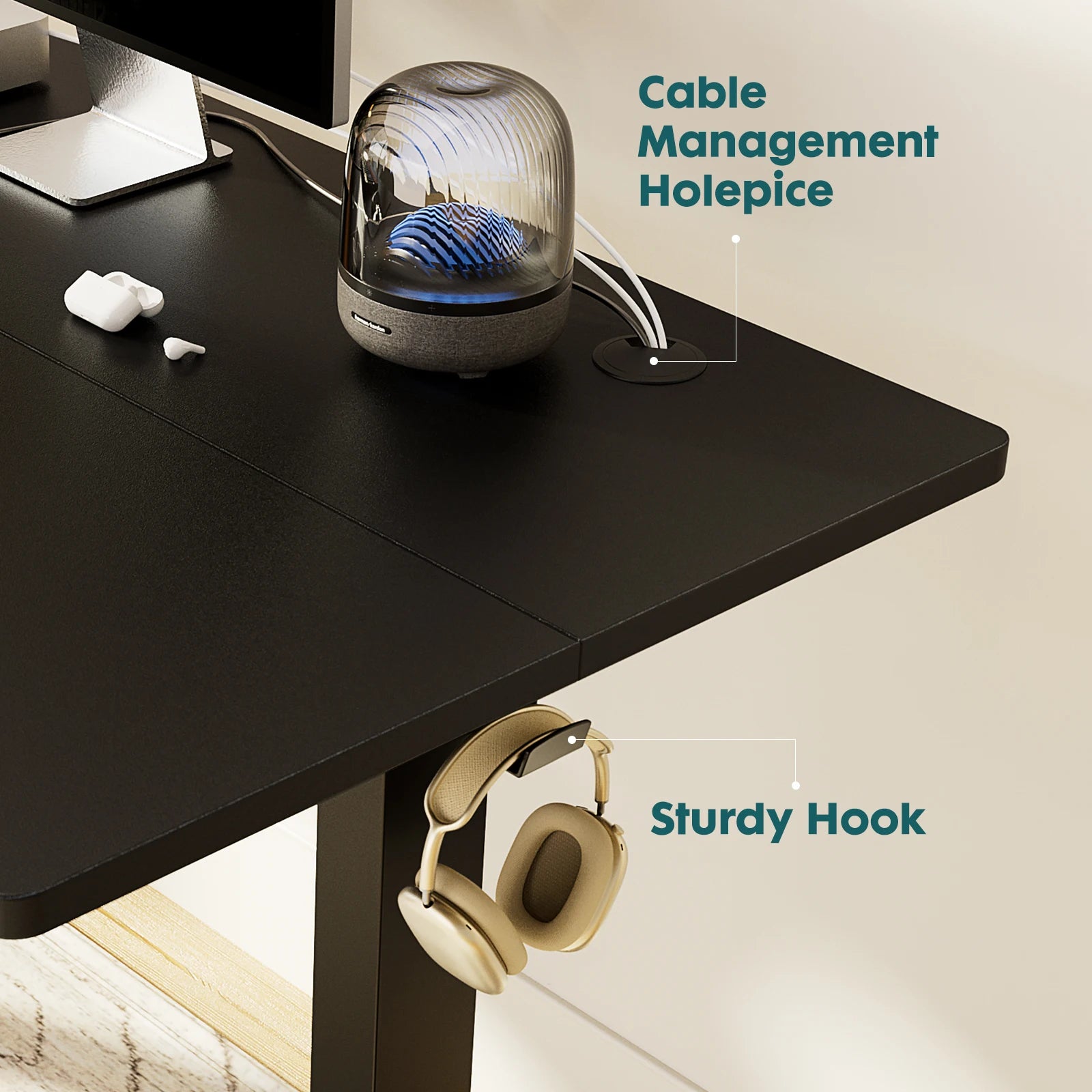 Electric Adjustable Standing Desk with Memory Height Control