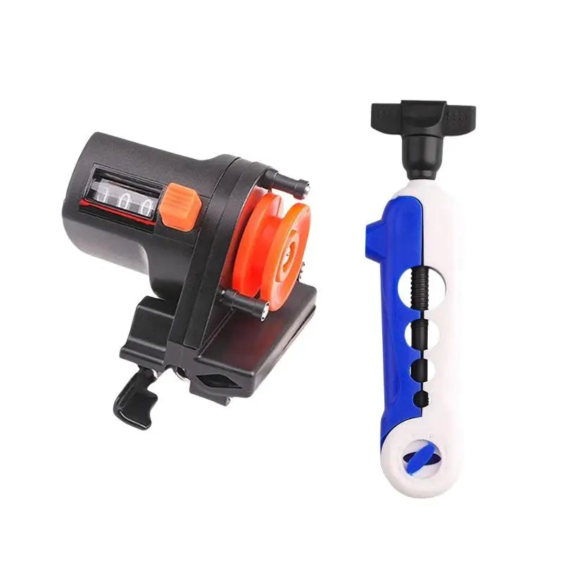 contador de linha de pesca com braçadeira para vara, 0–999 m