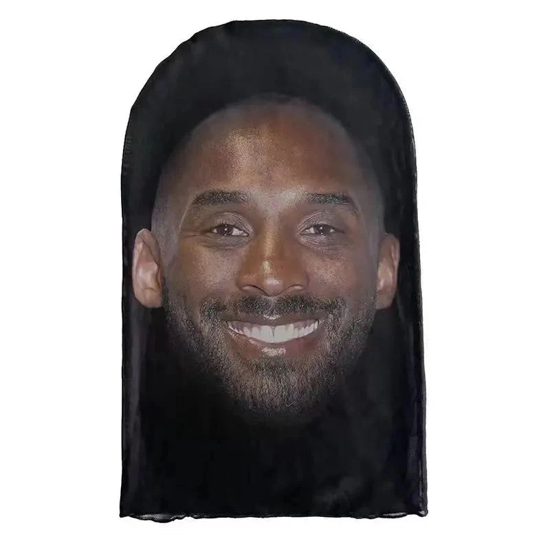 New 3D Printed Kanye Mask Drake Elastic Mesh Full Face Mask for Unisex Cosplay Headwear Party Simulation Balaclava Hat Headgear