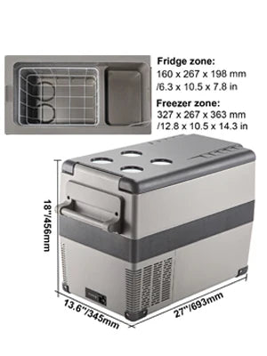 Portable 12V Car Refrigerator Freezer with Fast Cooling -20℃ to 50℉