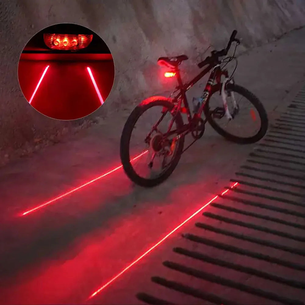 Fietsachterlicht met Lasermarkeringen