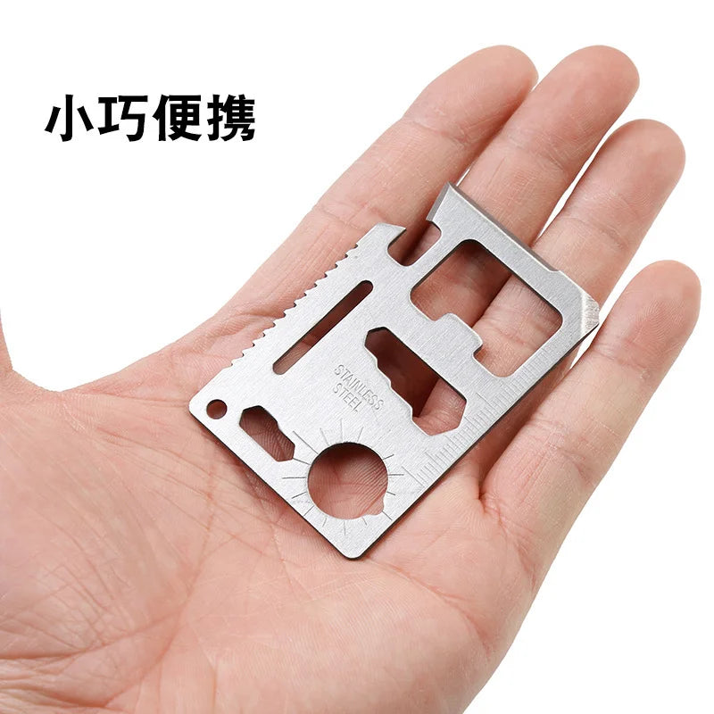 1PC EDC Pocket Tools Credit Card Knife Stainless Steel Beer Opener Multipurpose Outdorr Camping Hiking Hunting Survival Gear