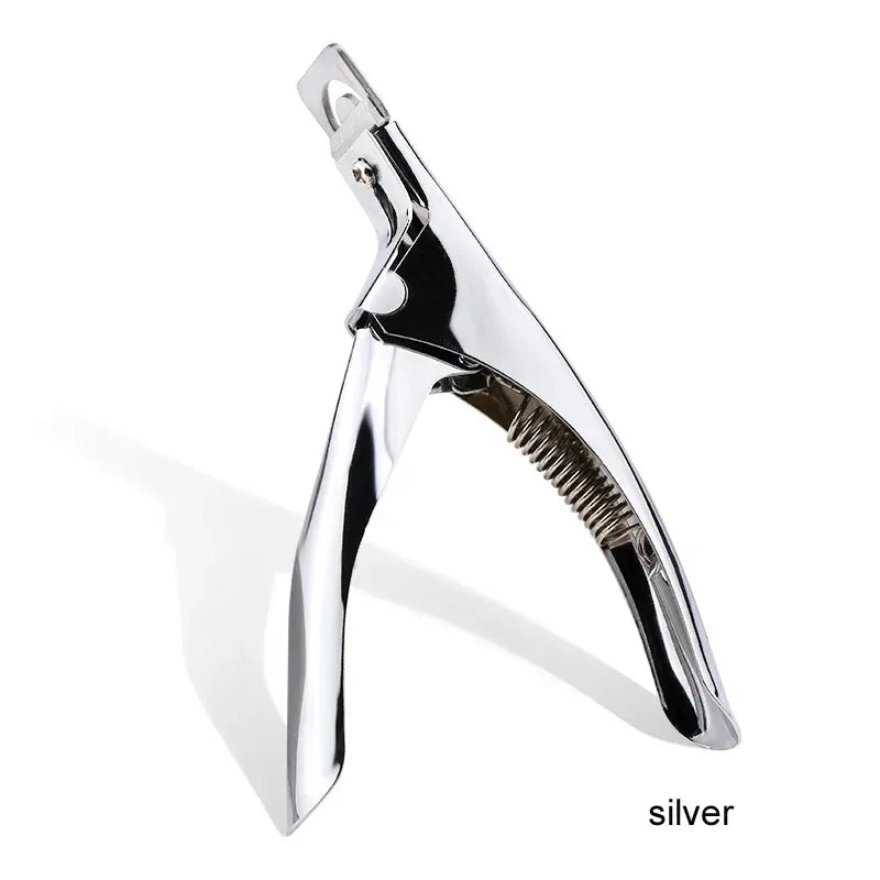 Professional False Nail Clippers False Nail Nippers Pointed ClippersUType Nail Clippers Acrylic False Nail Edge Trimmer Stainles
